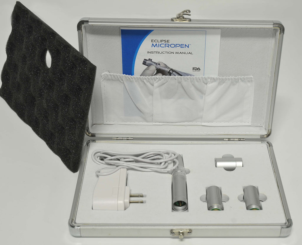 MicroPen Kit - Eclipse Aesthetics Silver MicroNeedling Pen - DEMO Micro - w/Case