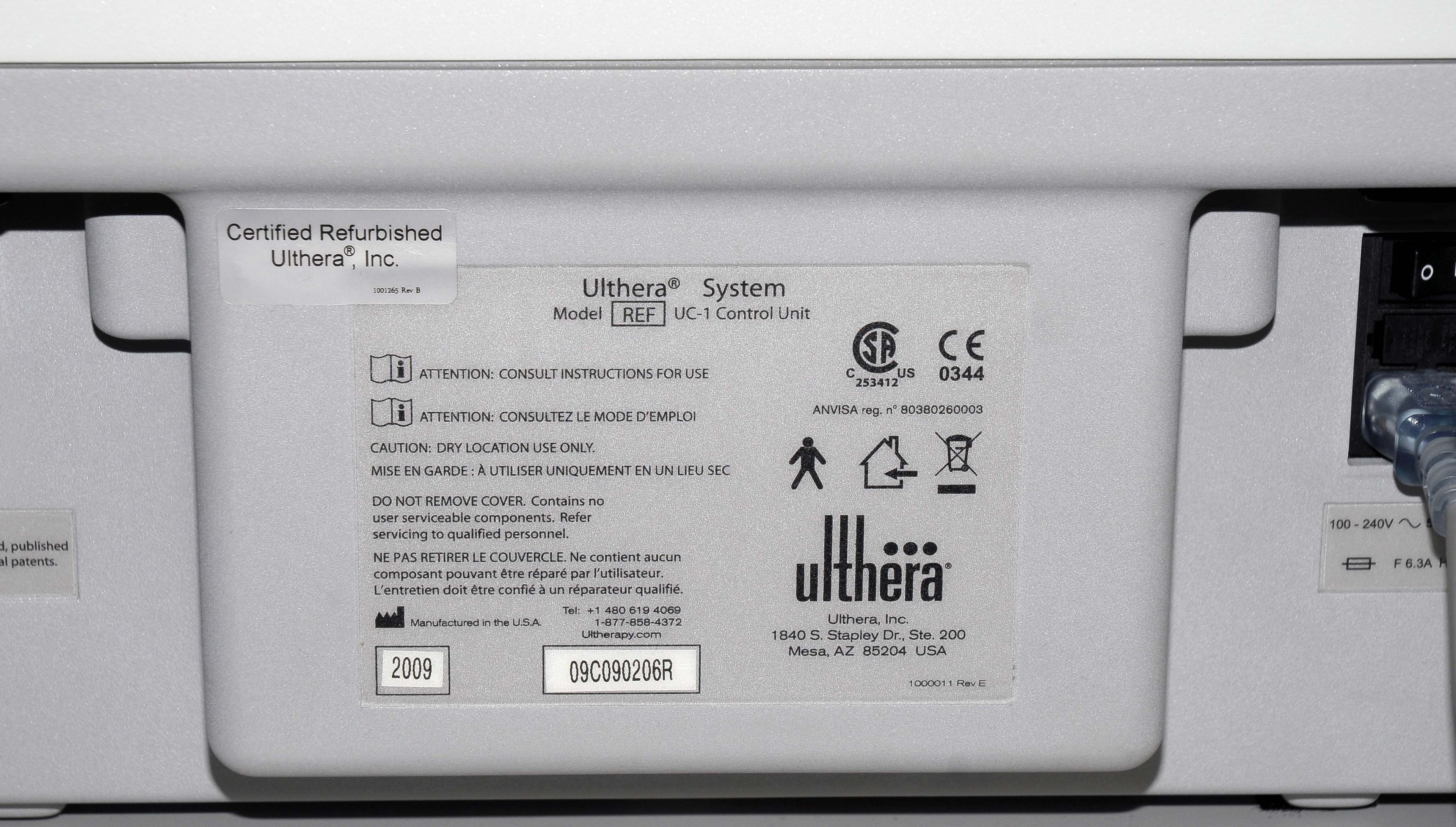 2009 Ulthera Ultherapy System Non Invasive Ultrasound Neck Face Merz Aesthetics