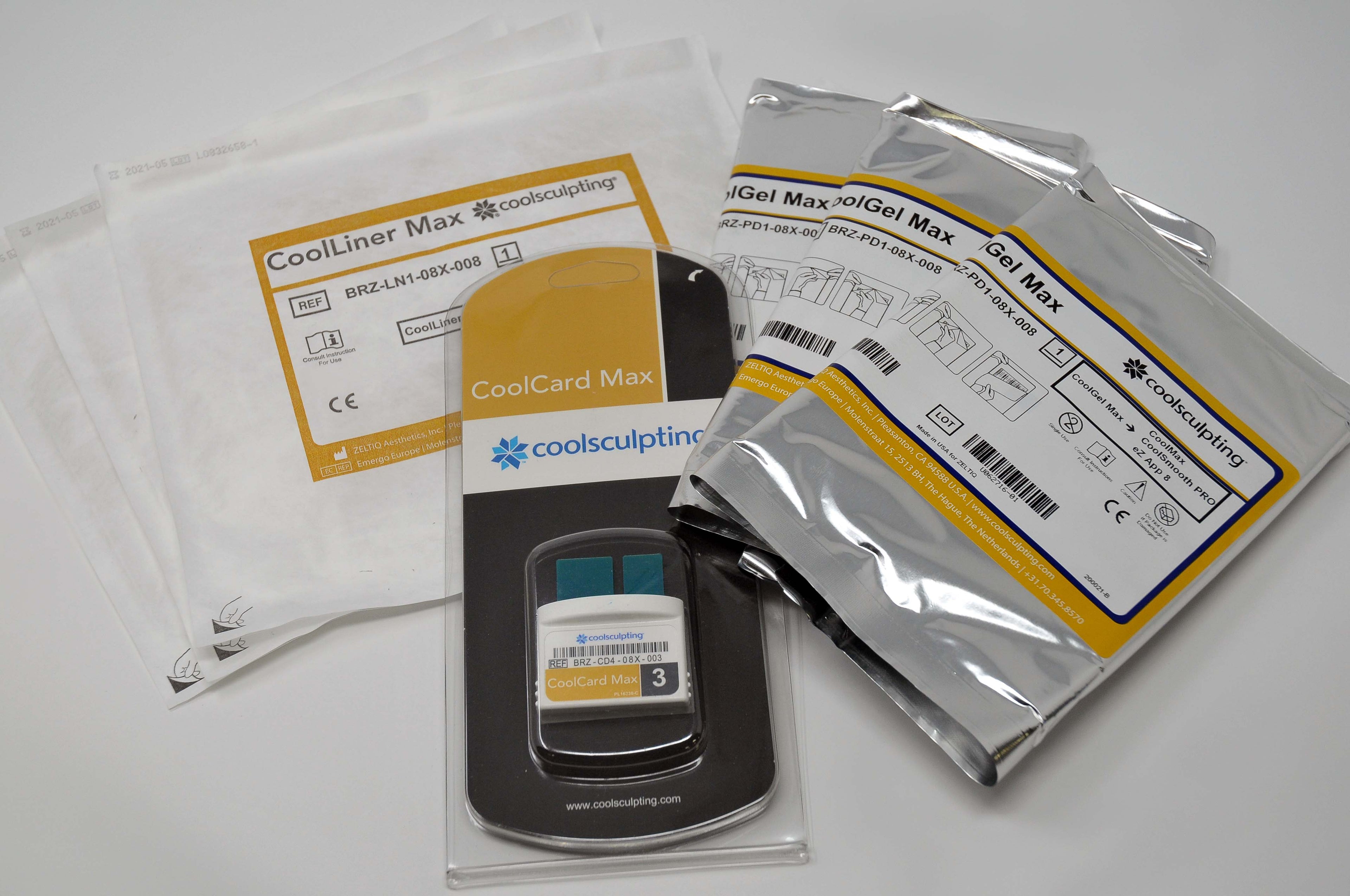 Zeltiq Coolsculpting GOLD 3 Cycle CoolCard Max 3 CoolGel Pads 3 CoolLiner - Kit