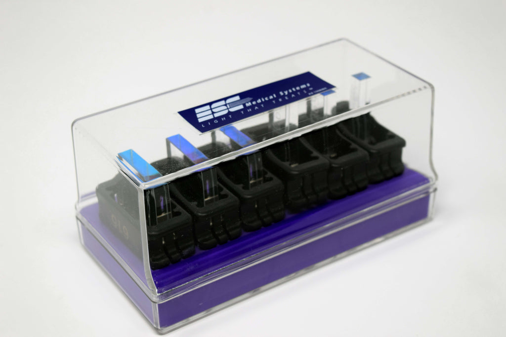 Lumenis EMC Crystal IPL Laser Filter Tips Set Light Prism 590nm 615nm w/ Base