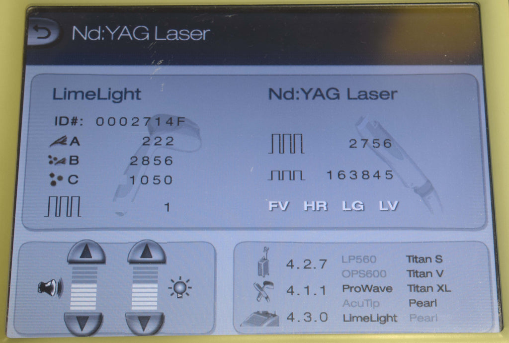 2007 Cutera XEO IPL Laser Nd:YAG 1064 Titan XL LimeLight ProWave Pearl LOW SHOTS