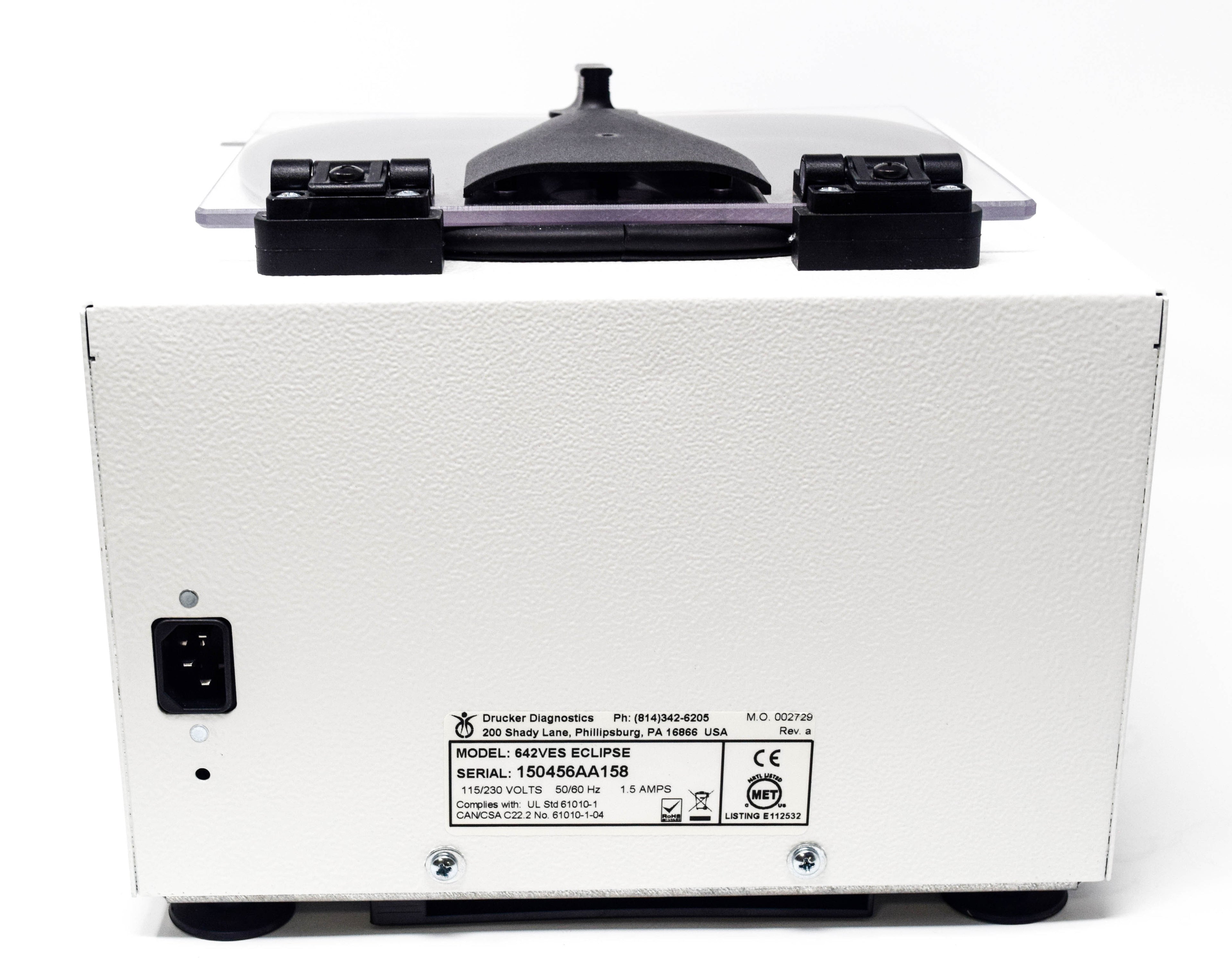 Centrifuge PRP ECLIPSE 642VES Drucker Diagnostics Platelet Rich Plasma 110 Volt