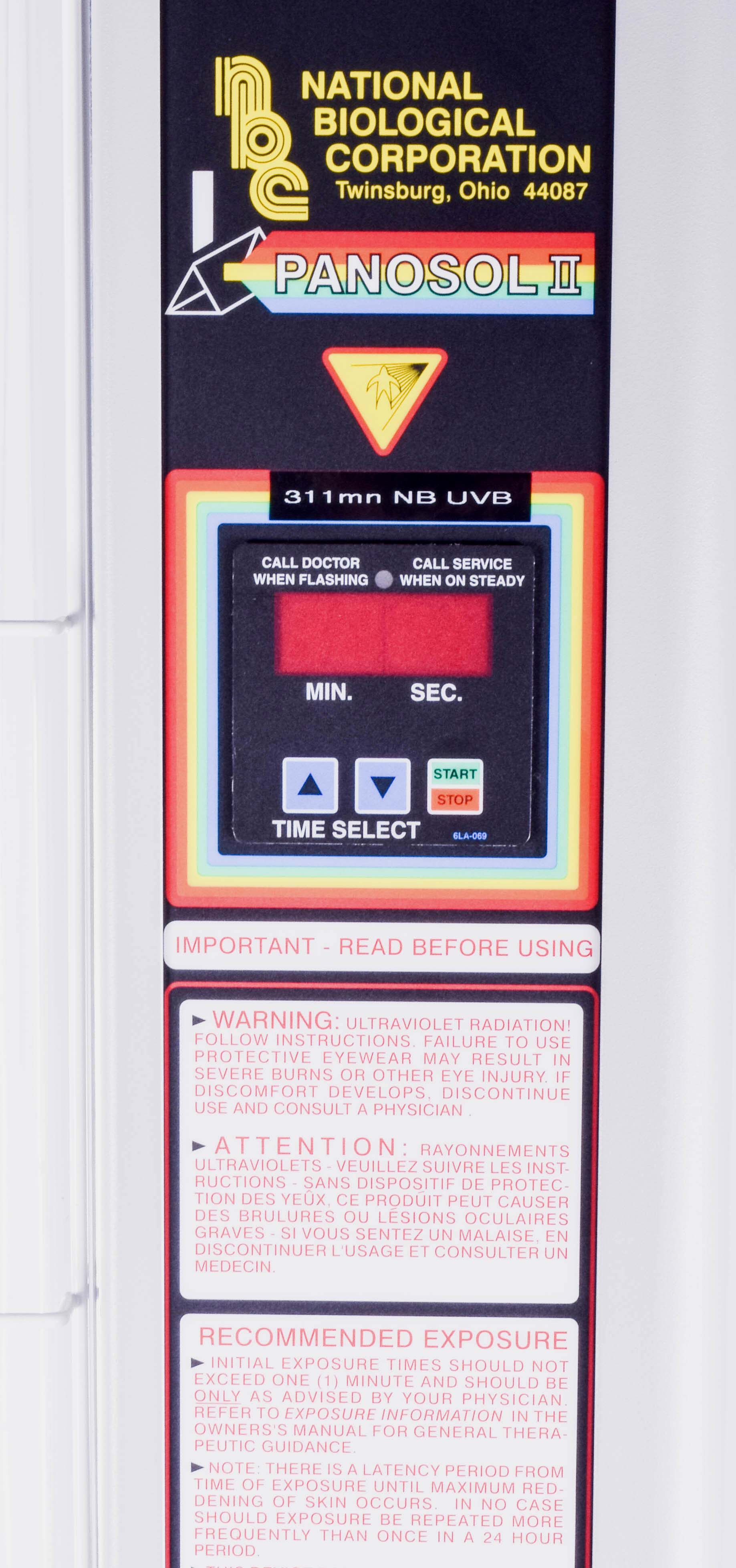 Panosol II Phototherapy Booth Clinical UVB Device Home Therapy System 2