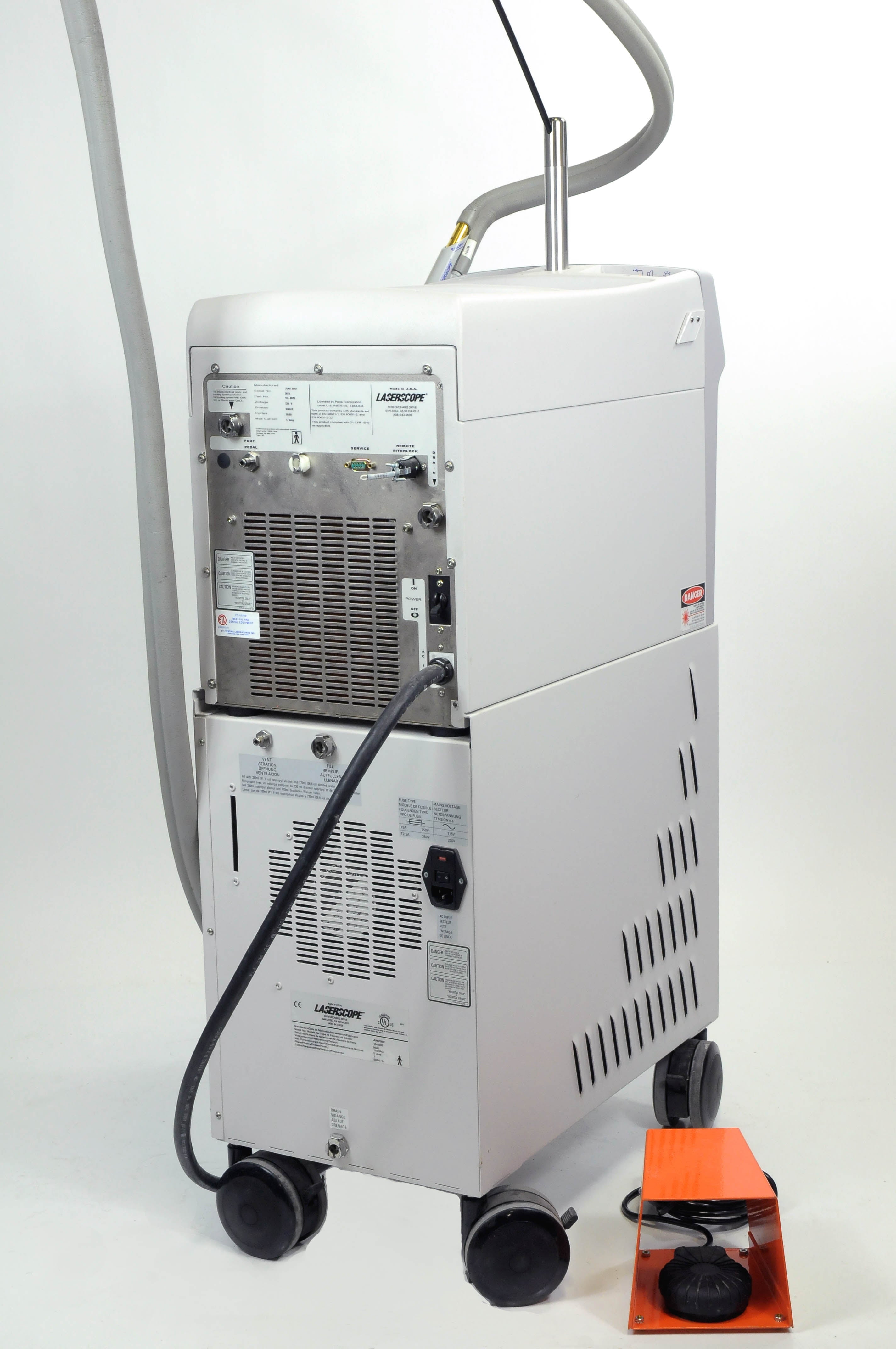 2002 Laserscope Lyra Nd:YAG Laser w CoolSpot 10mm Hand Piece Hair Removal / Vein