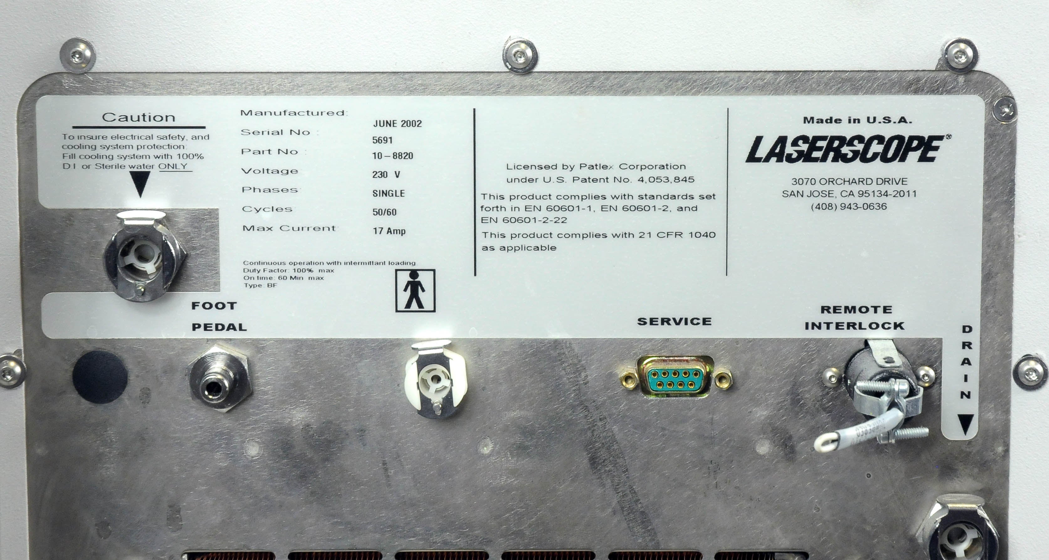 2002 Laserscope Lyra Nd:YAG Laser w CoolSpot 10mm Hand Piece Hair Removal / Vein