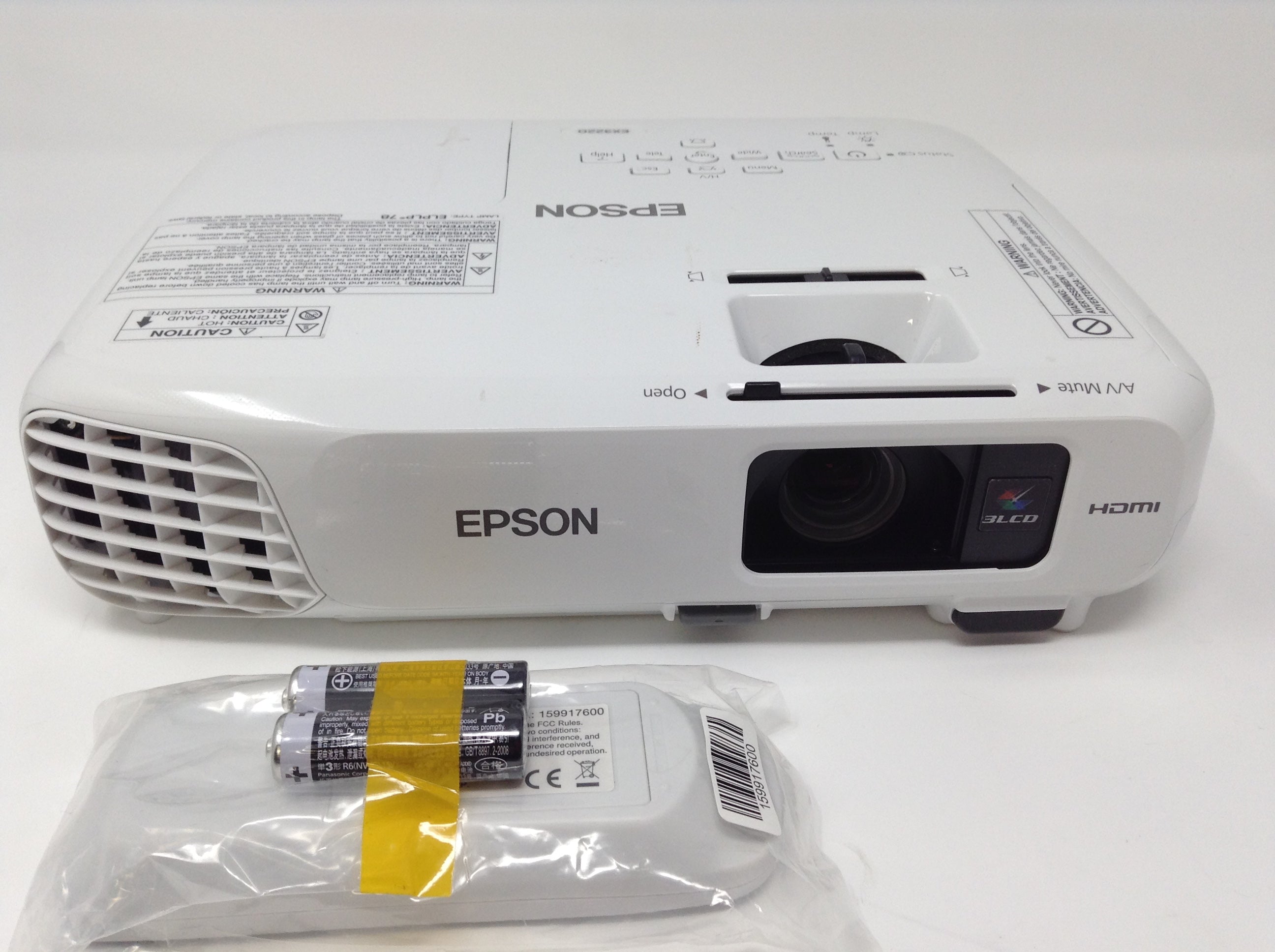 Epson EX3220 HDMI Portable SCGA Projector H552A 3000 Lumens