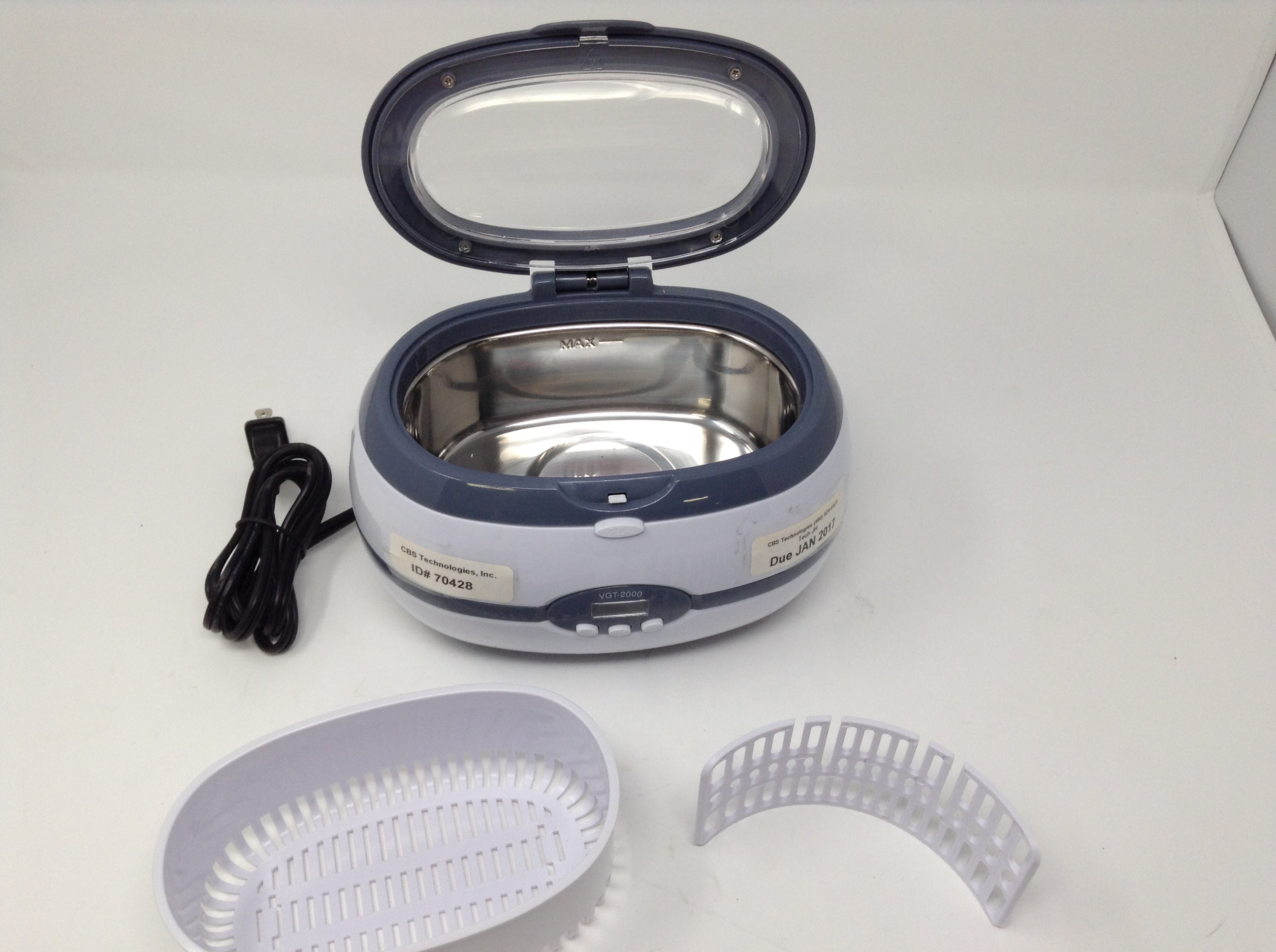 VGT-2000 Ultrasonic Cleaner With Digital Display 600ml 120V 35W
