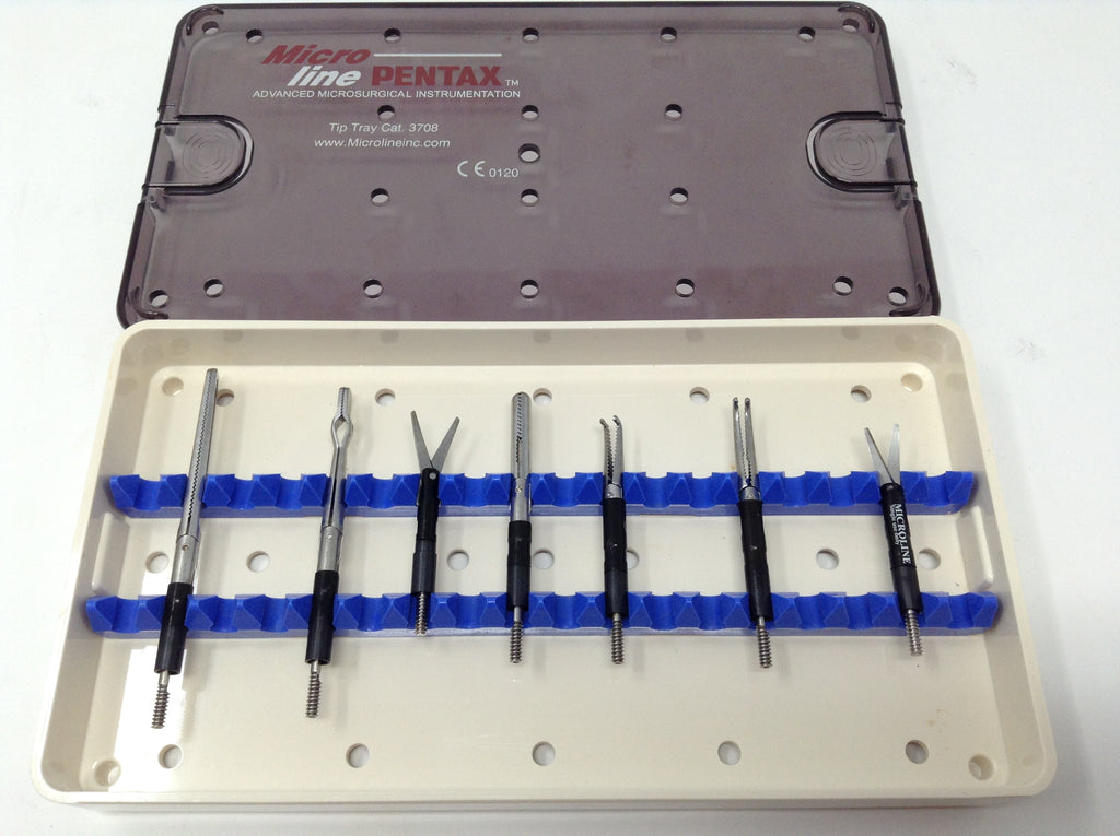 Lot of 7 LM-10 Clip Applier Tray 3708 LM10 Micro Autoclave Pentax Micro Line