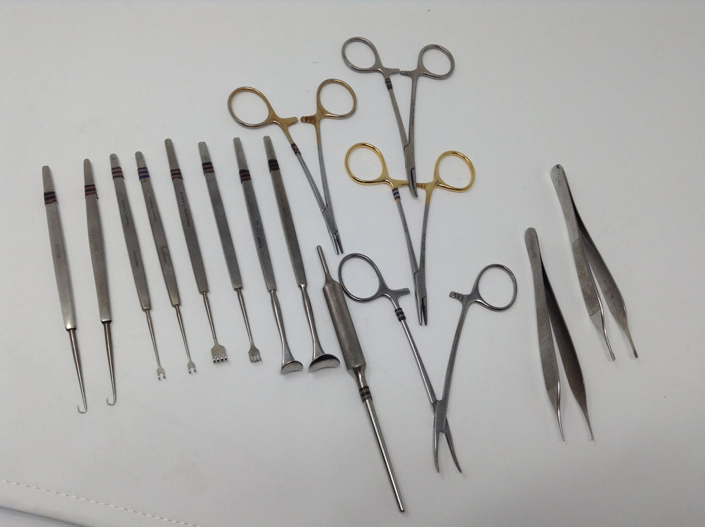 Germany Stainless Steel Set Blepharoplasty Surgical 15 Piece Set Probe Tweezer