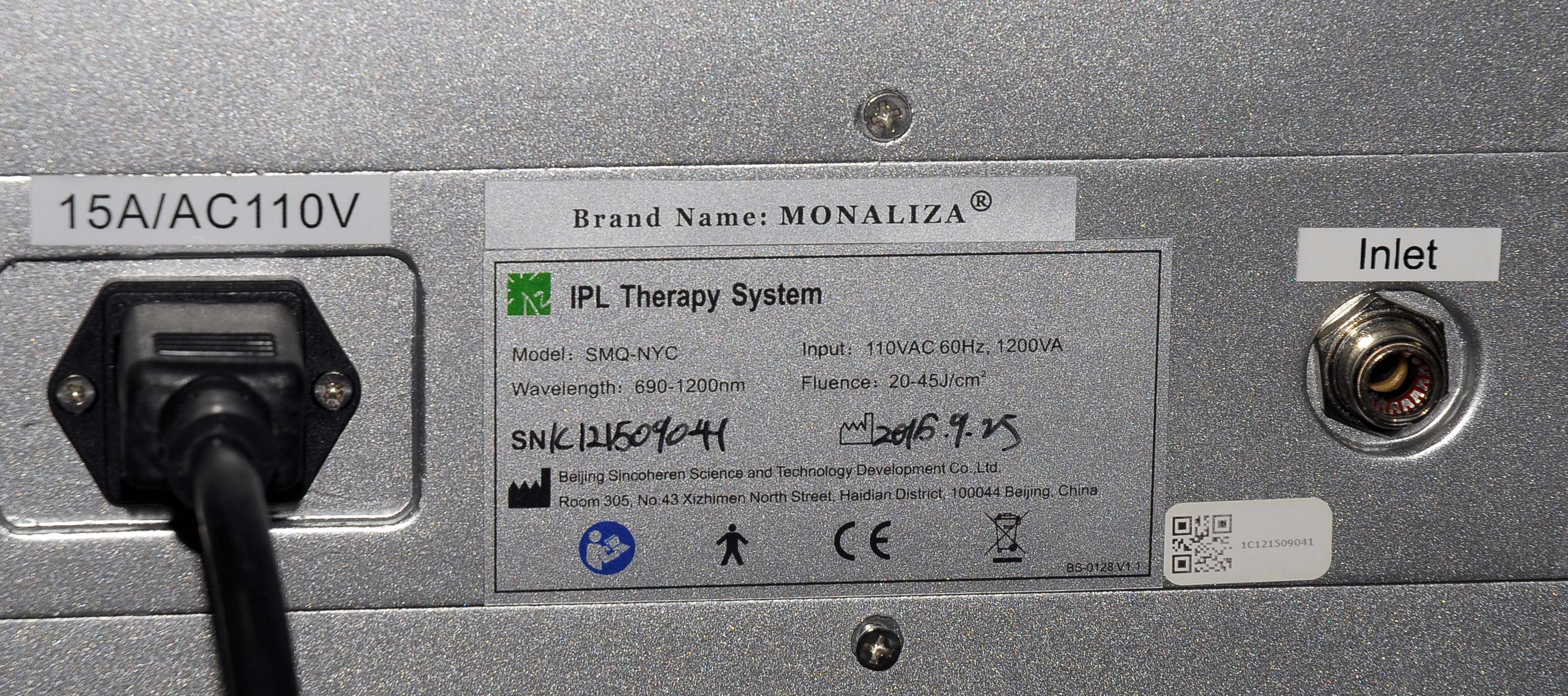 2015 Sincoheren Monaliza IPL Laser System Hair Removal Skin Rejuvenation - SR HR