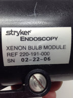 Stryker Endoscopy X7000 300W Model Ref 220-191-000 Xenon Bulb Short Arc Lamp