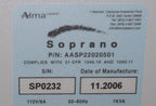 2006 Alma Soprano XL 810nm Diode IPL Hair Removal Laser System SHR Handpiece