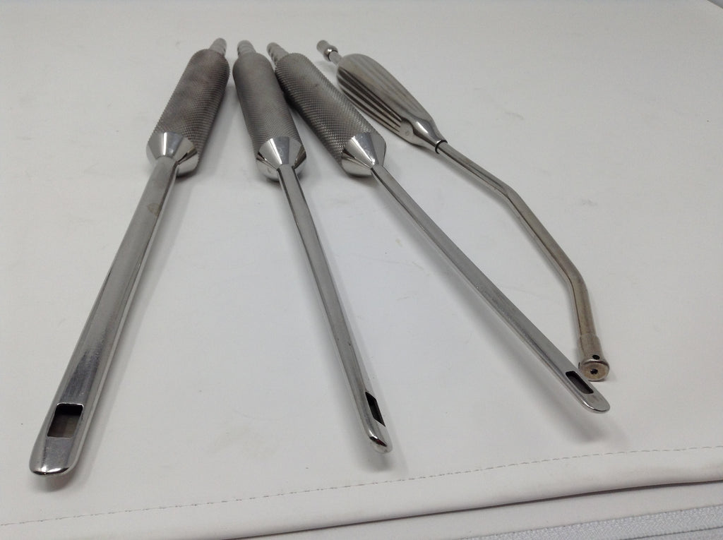 Cannula Surgical Needle Set of 4 Stainless Steel Lot w Handle