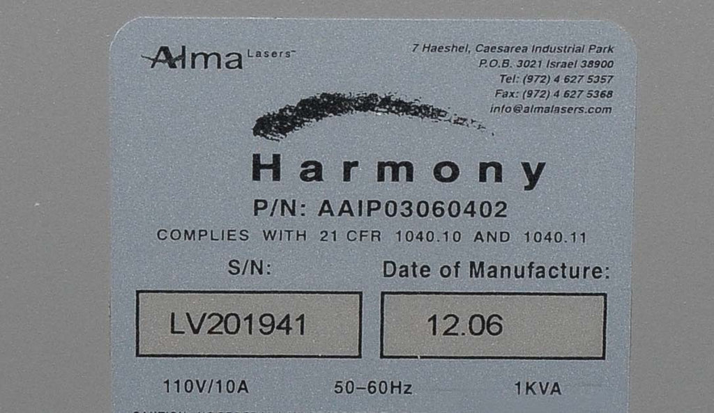 Alma Harmony IPL Laser Photo Rejuvenation Pixel 2940 540 Q-Switch Tattoo Removal