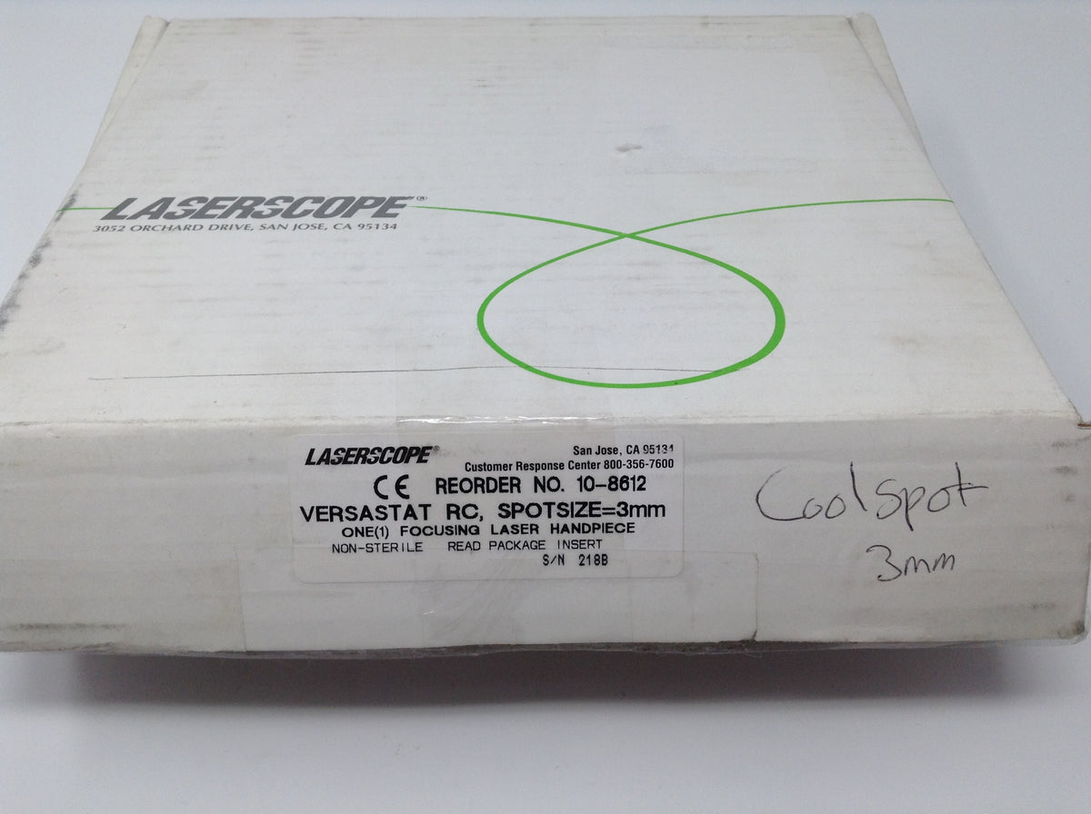 Laserscope VersaStat 3mm Focusing Handpiece Laser Coolspot 10-8612 Optic