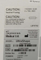 2015 Syneron UltraShape Ultrasound Body Contouring Laser Candela Ultra Shape