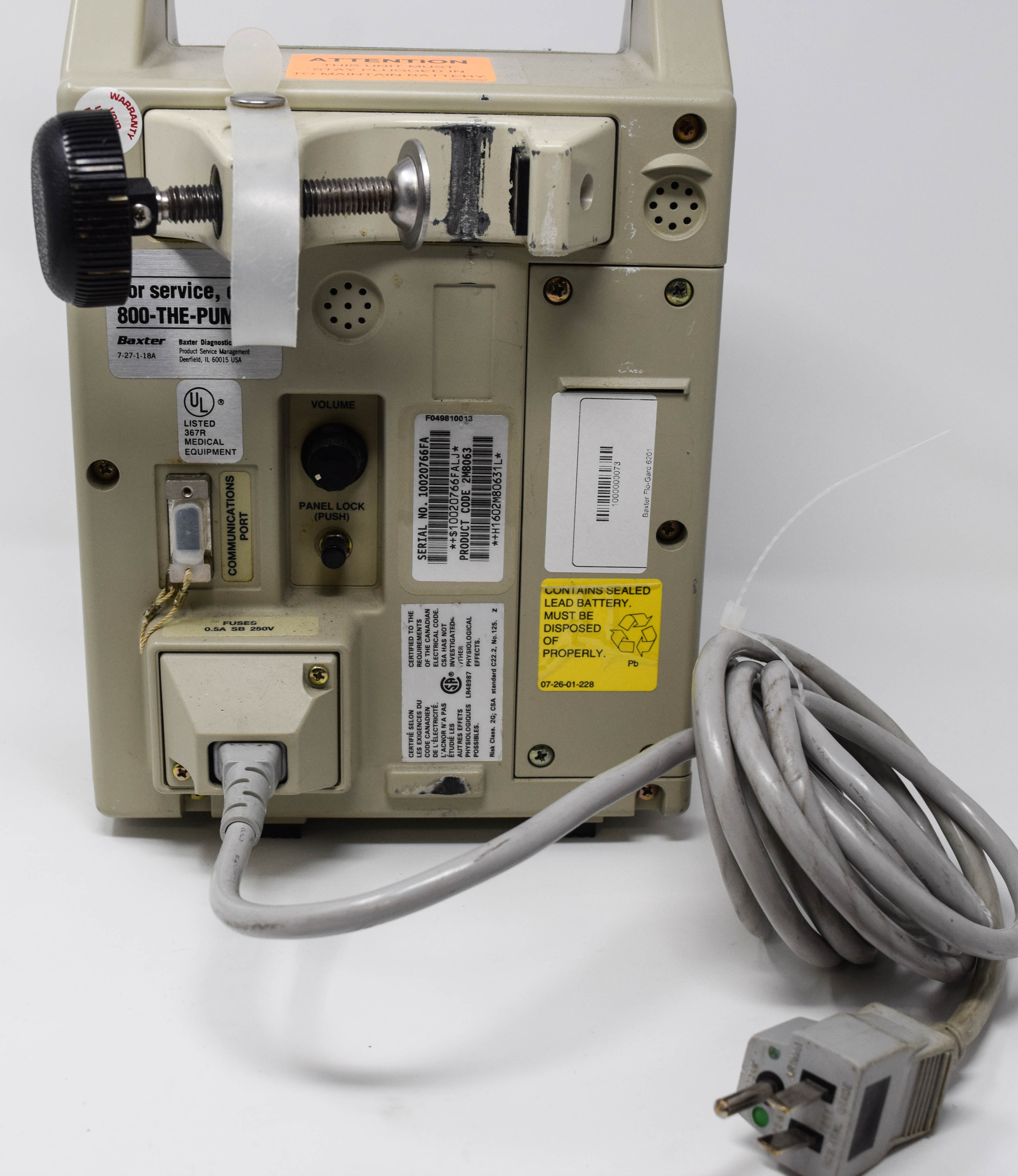 Baxter Flo-Gard 6201 Volumetric Infusion Pump FloGard Medco Blood Infuse