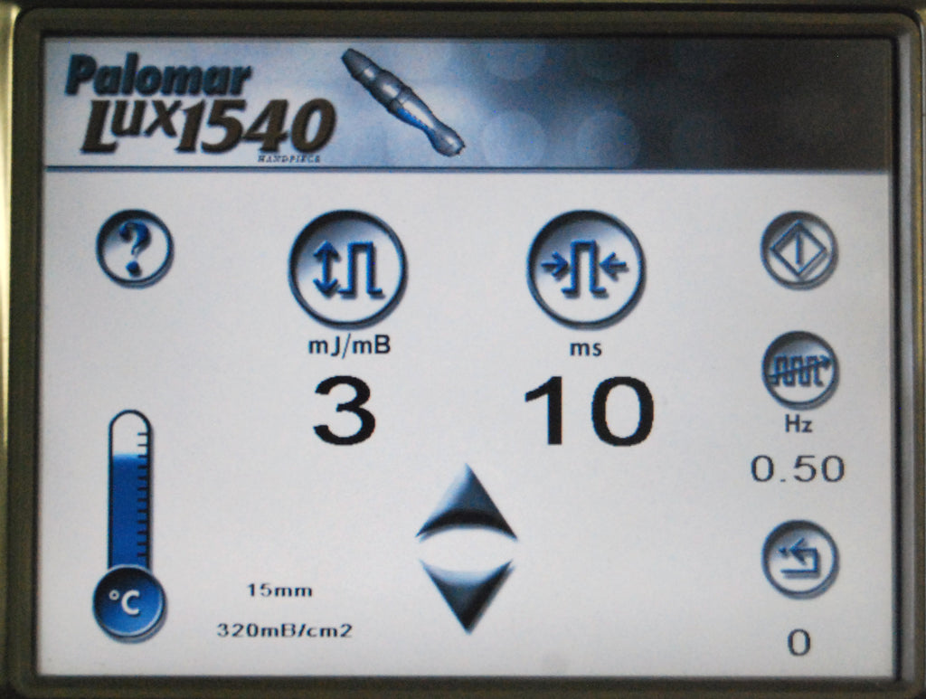 Palomar Lux1540 Fractional Erbium Laser HandPiece w 15mm Tip Hand Piece Lux 1540