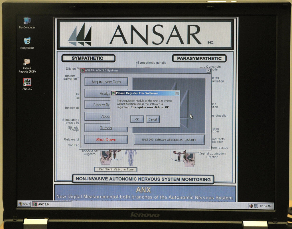 Ansar ANX 3.0 Autonomic Nervous System Patient Monitoring Nightingale PPM2 wCart