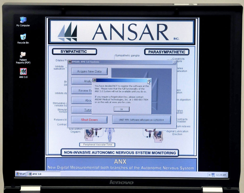 Ansar ANX 3.0 Autonomic Nervous System Patient Monitoring Nightingale PPM2 wCart