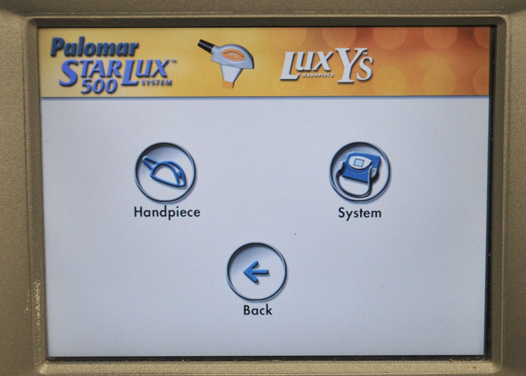 2009 Cynosure StarLux 500 Lux Laser System LuxYs Handpiece Palomar Ys Hand Piece