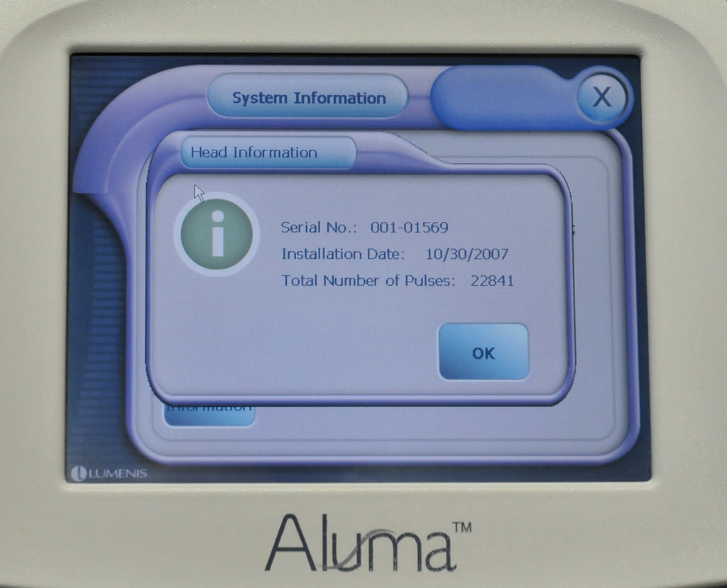 2007 Lumenis Aluma Alluma RF Energy Wrinkle Reduction Skin Tightening
