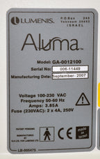 2007 Lumenis Aluma Alluma RF Energy Wrinkle Reduction Skin Tightening