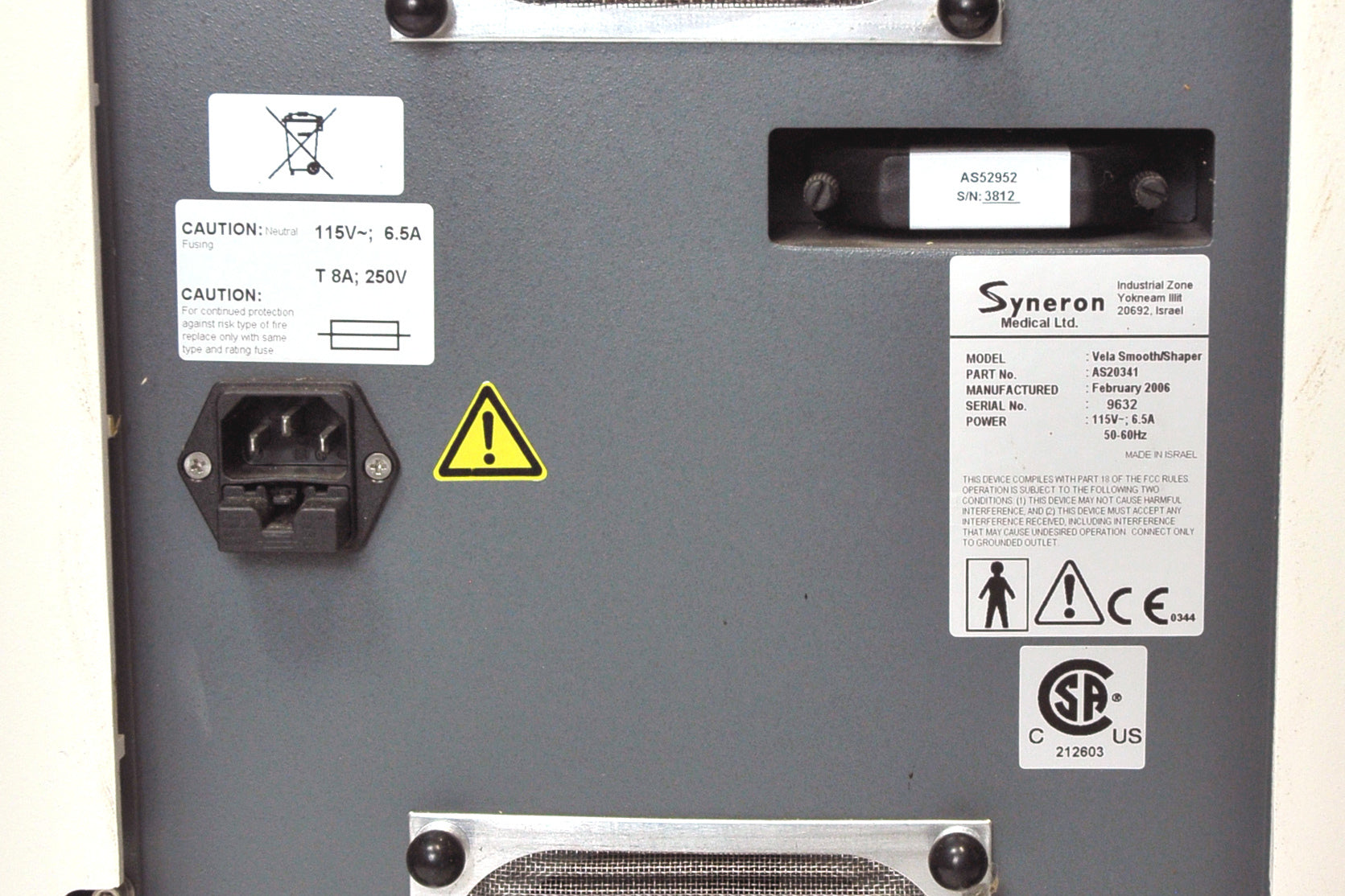 2006 Syneron Vela Smooth Shaper - VelaSmooth Cellulite Body Shaping ELOS Powered