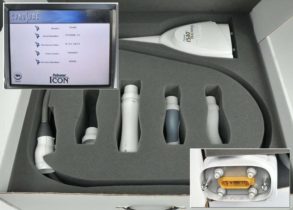 2011 Cynosure Palomar ICON System MaxG MaxR MaxYs 1540 Fractional HPs Max G R Ys