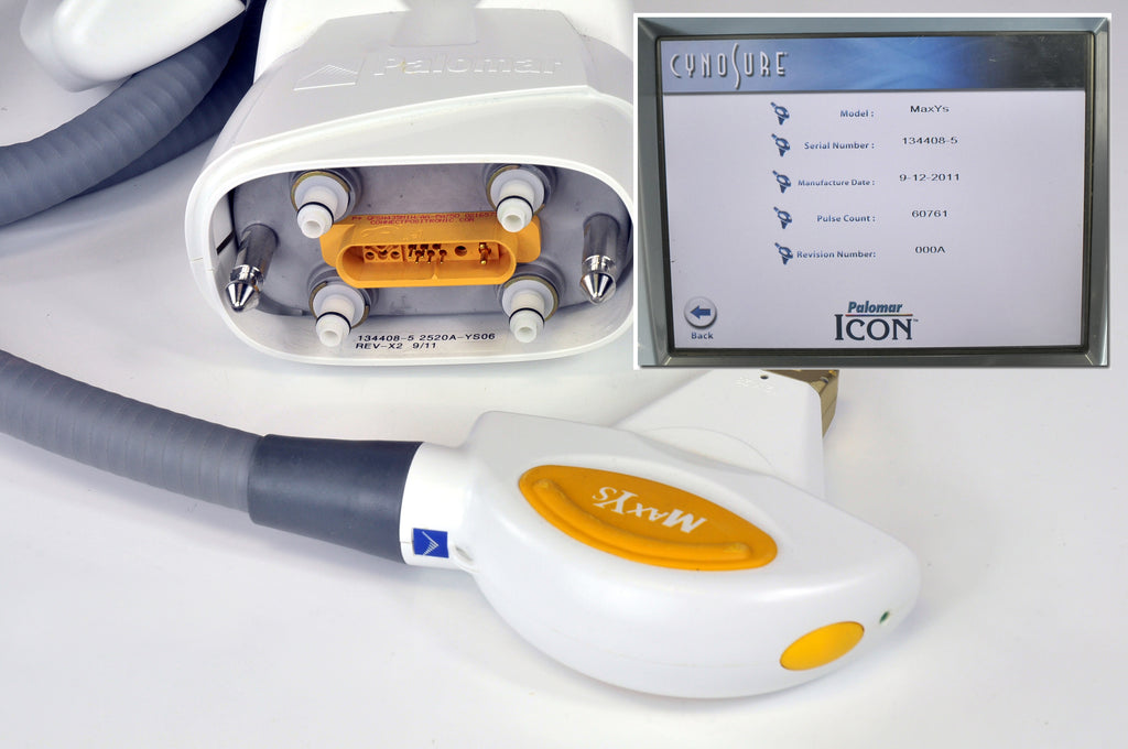 2011 Cynosure Palomar ICON System MaxG MaxR MaxYs 1540 Fractional HPs Max G R Ys