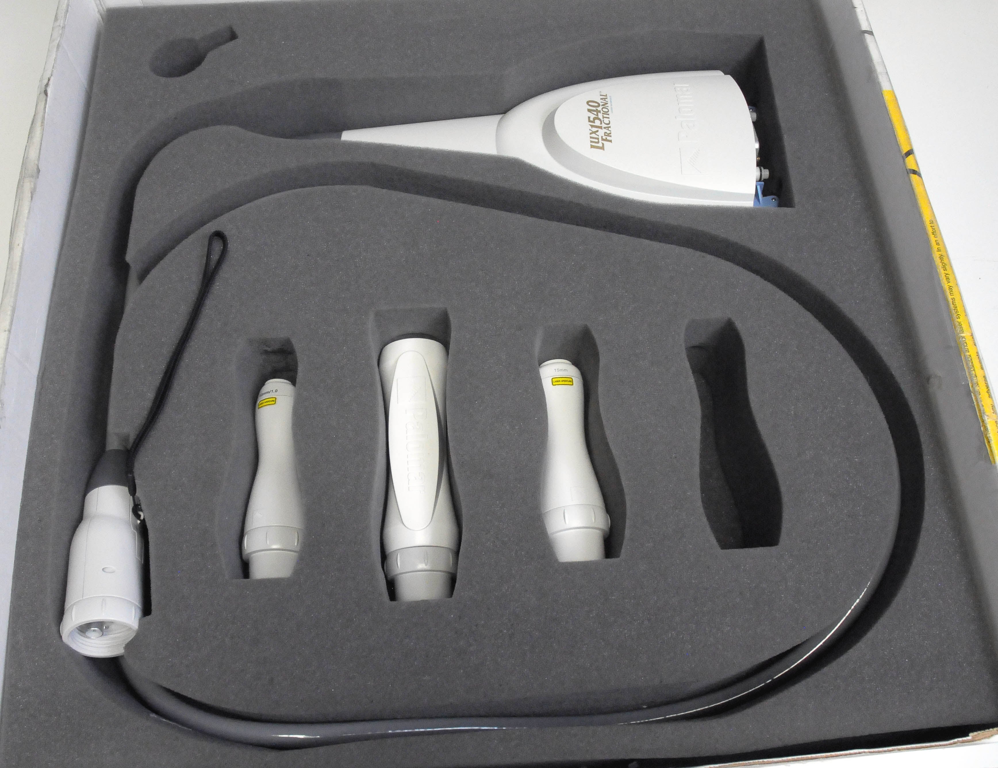 2012 Cynosure Lux 1540 XD Fractional Handpiece Palomar 10mm 15mm Spot Hand Piece