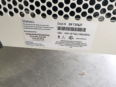 Zimmer Cryo 6 Six GREAT Condition Notice Use Screen in photos; No arm include