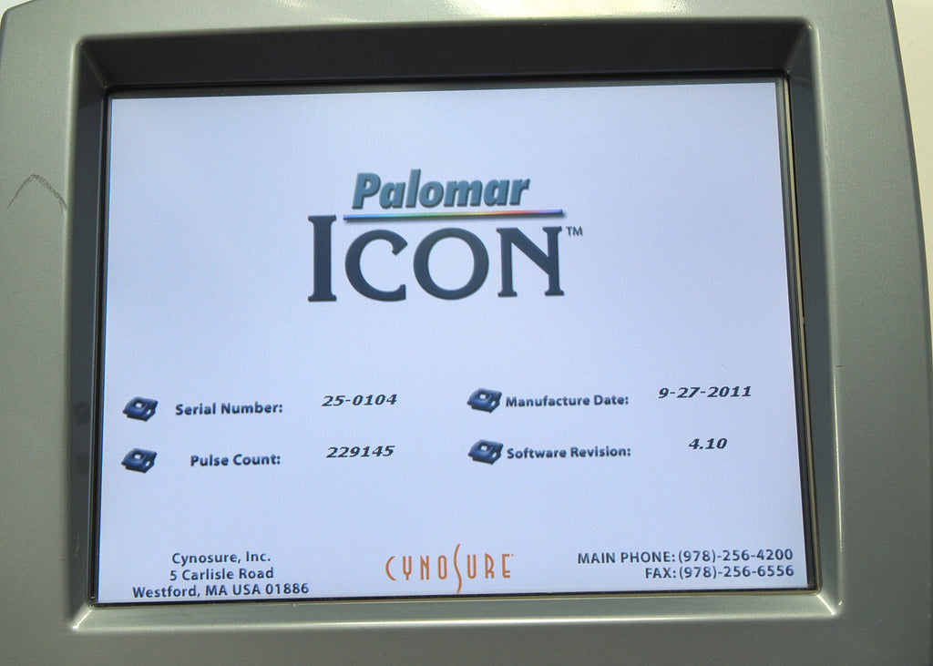 2011 Cynosure Palomar ICON System MaxG MaxRs MaxYs 1540 Fractional HP's