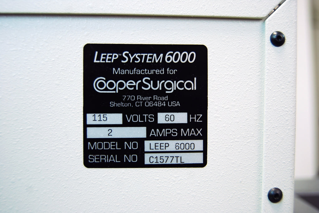 Cooper Surgical Leep System 6000 Electrosurgical ESU Electro Surgery ESU6000 0