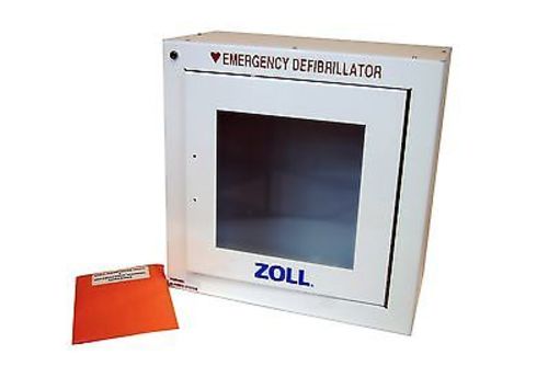Zoll Metal AED Emergency 17.5 Surface Mount Alarm Standard Wall Cabinet Alarmed