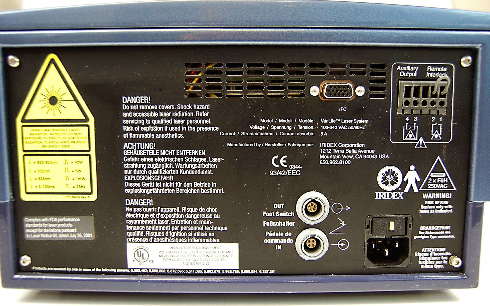 Cutera Iridex VariLite Laserscope Vari Lite 532 940 Dual Laser System 2006
