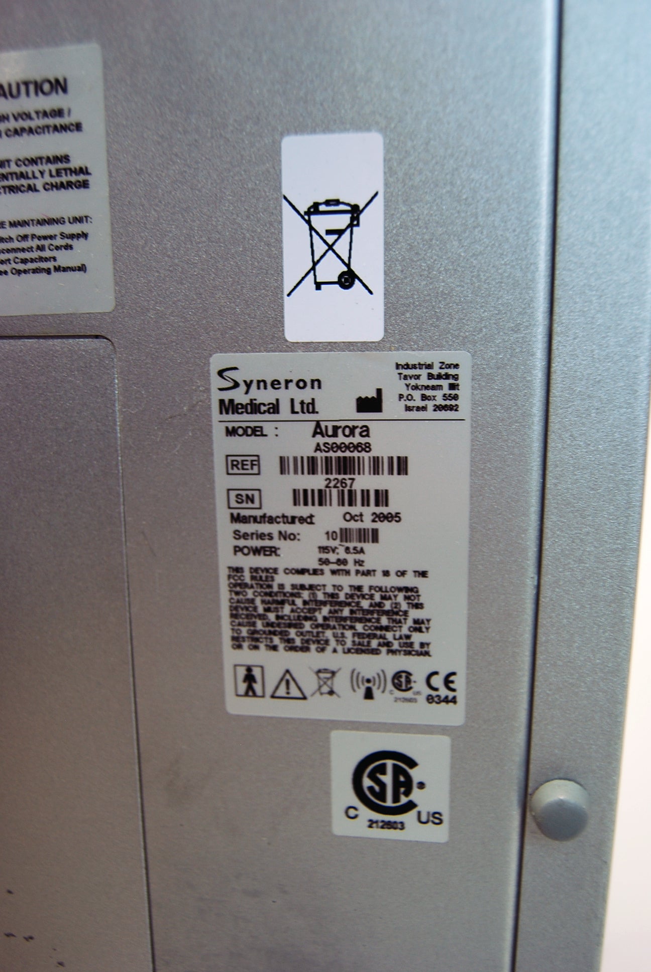 Syneron E-Light Skin-Tighten Laser RF Enabled DS SR Fotofacial ELOS Elight 2005