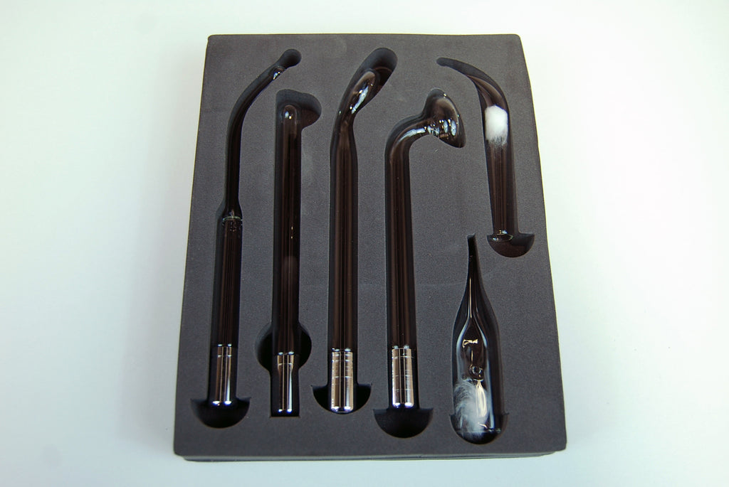 UNIVERSAL COMPANY Brand High Frequency Facial System Wand Tips - Set of 6 Glass - HF