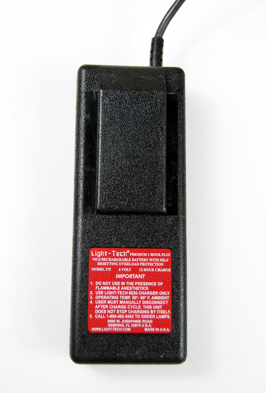 Light-Tech 6v Battery Pack & Charger Halogen HeadLight Portable Light Tech 220 375