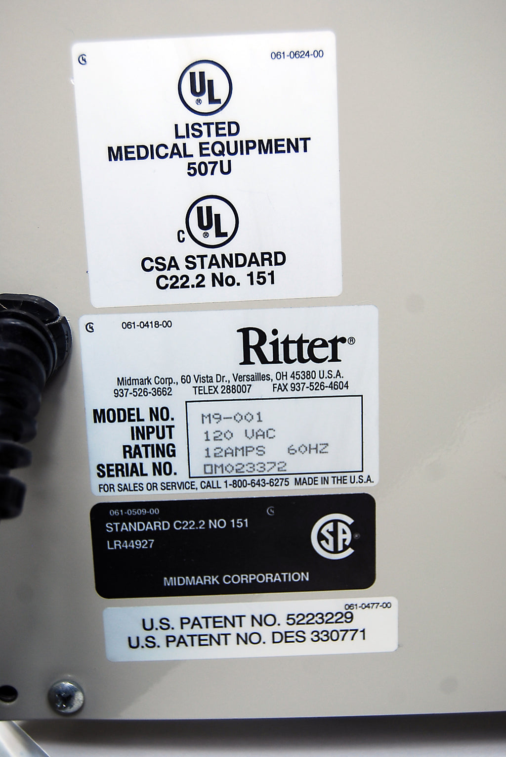 Ritter M9 Ultraclave Sterilizer Midmark M9-001 Autoclave 1999 Mid Mark Ultra Clave