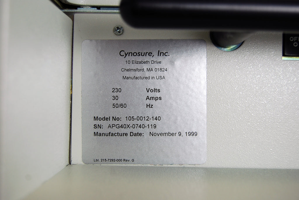 Cynosure Apogee-40 Vascular Lesion Removal Laser 12.5 mm 1999