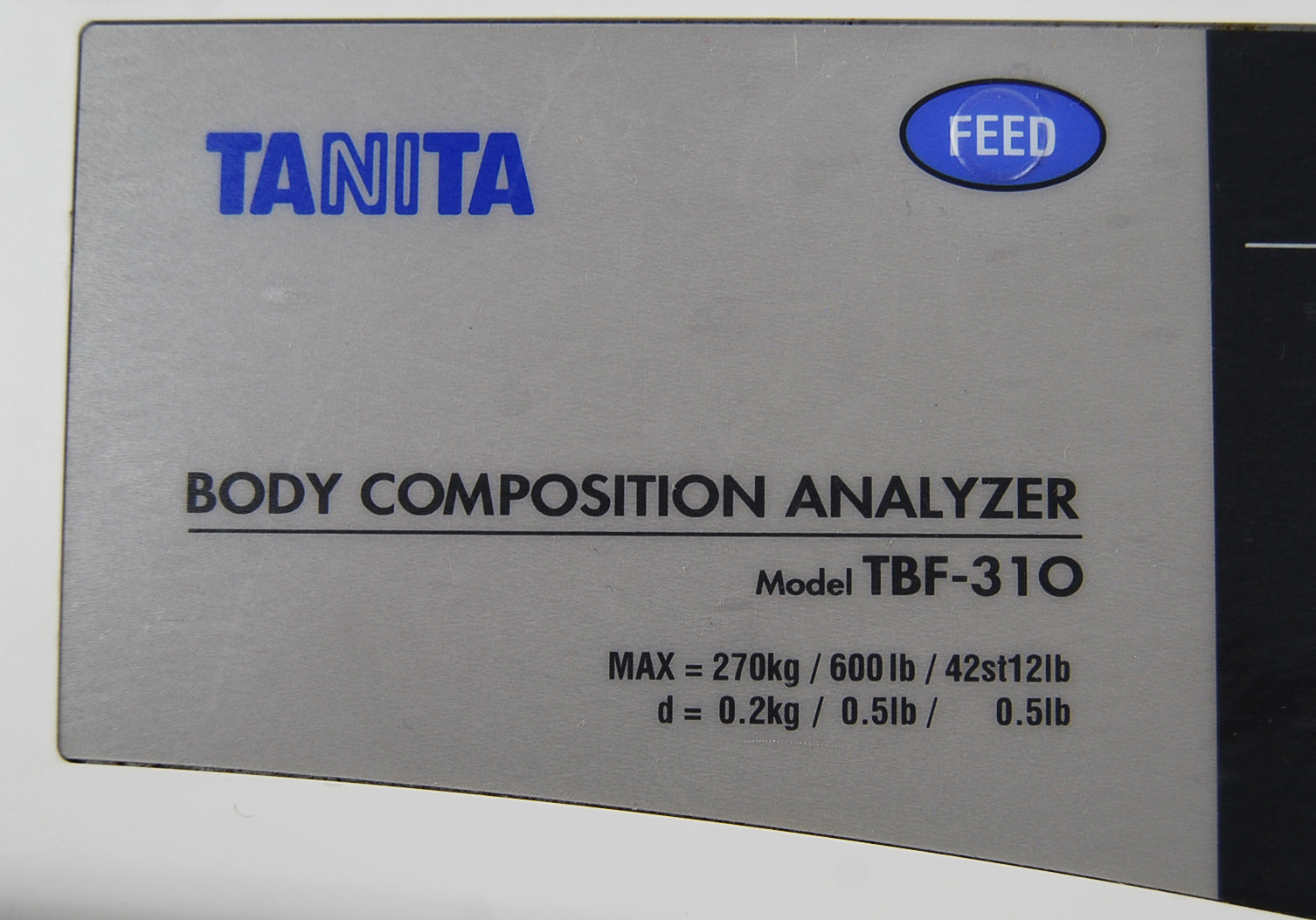 Tanita Body Composition Analyzer Scale Platform TBF-310 600lb