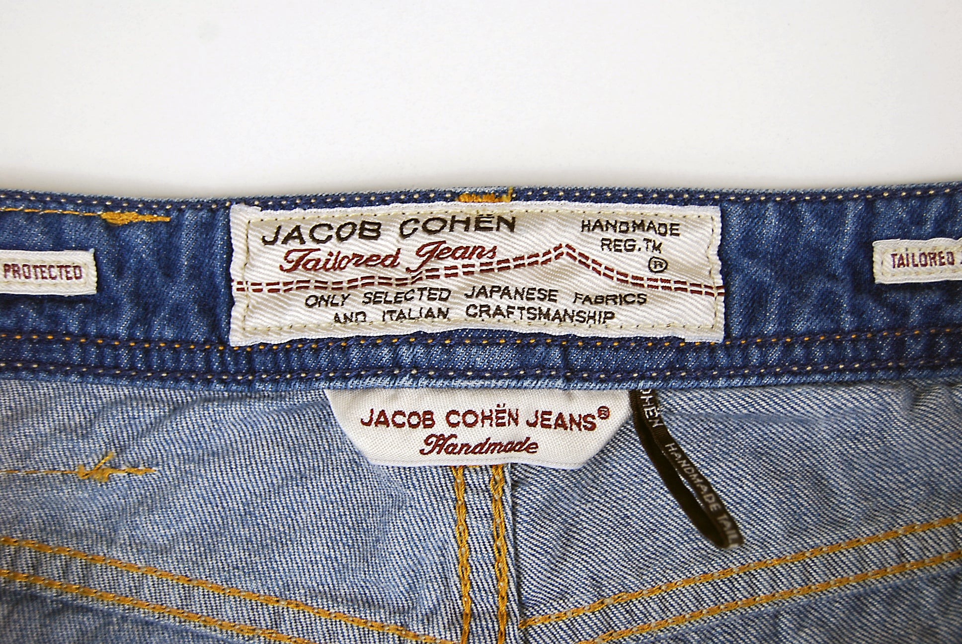 Jacob Cohen Handmade Tailored Denim Jeans Size 35 Italian Hand Made Pants Mens