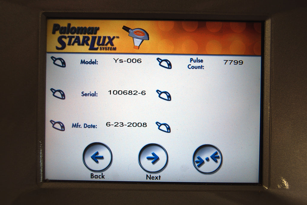 2008 Palomar Cynosure Lux Ys Handpiece StarLux Hand Piece Star LuxYs