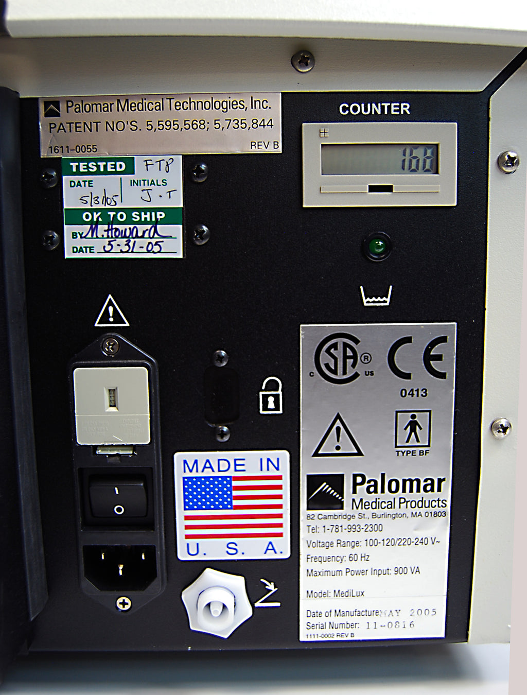 2005 Palomar Cynosure Medilux Estelux IPL Intense Pulsed Light Laser G Rs Y