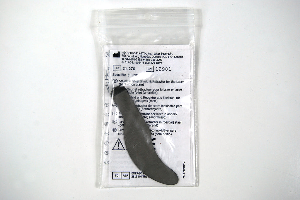 Oculo Plastik 12981 Laser Shield Retractor Sutcliffe Bent 21-276 Stainless Steel