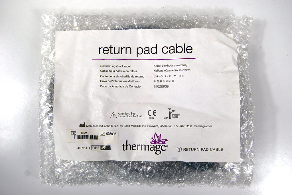 Thermage TP-2 Return Pad Cable Solta Medical New in Bag