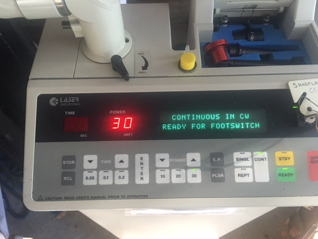 Laser Industries 1993 Sharplan 1030 30 Watt C02 Laser 28-015 120v 3.5a 60hz