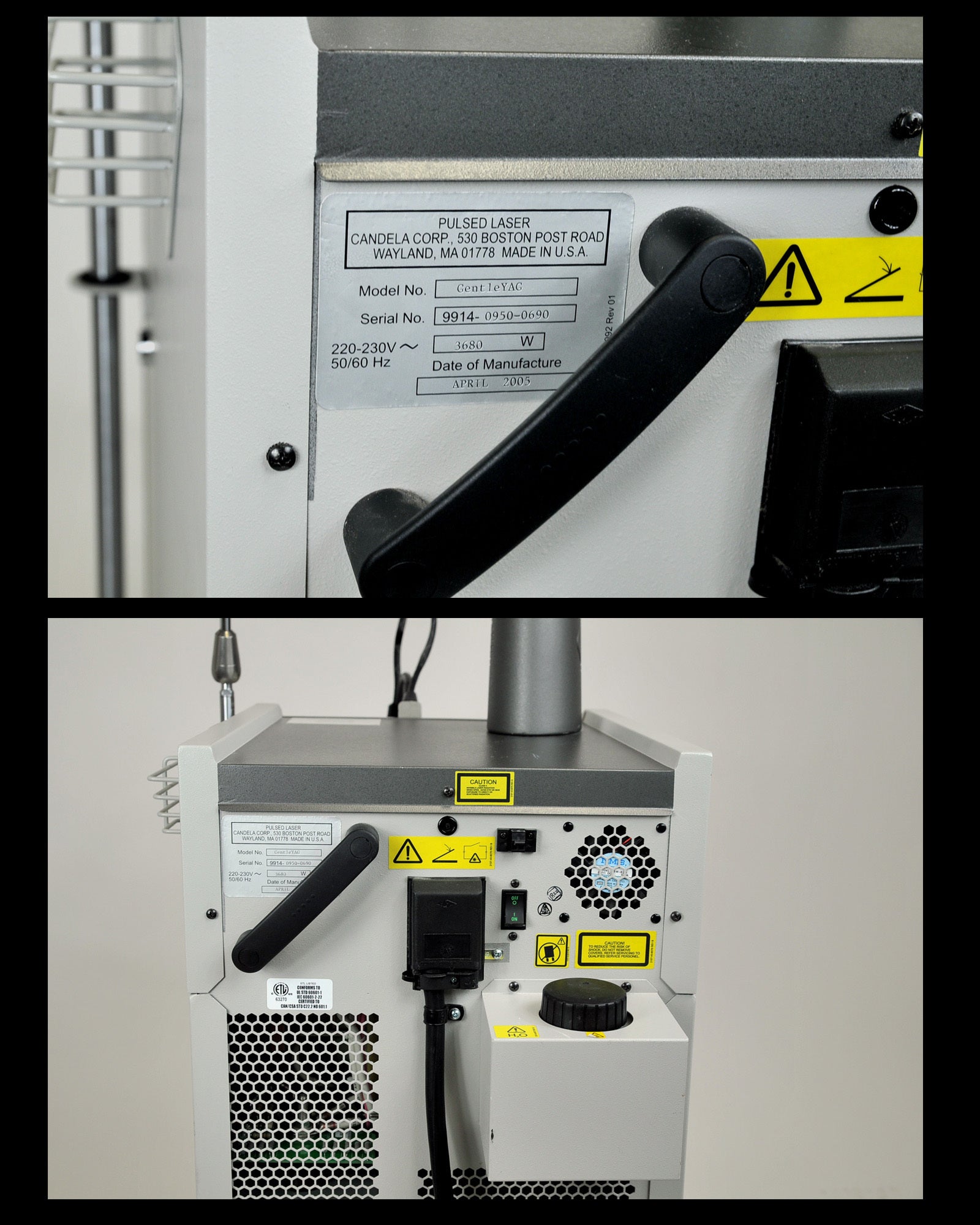 2005 Candela GentleYag 1064 IPL Gentle Yag Hair Removal Skin Tighten SRT VR HR
