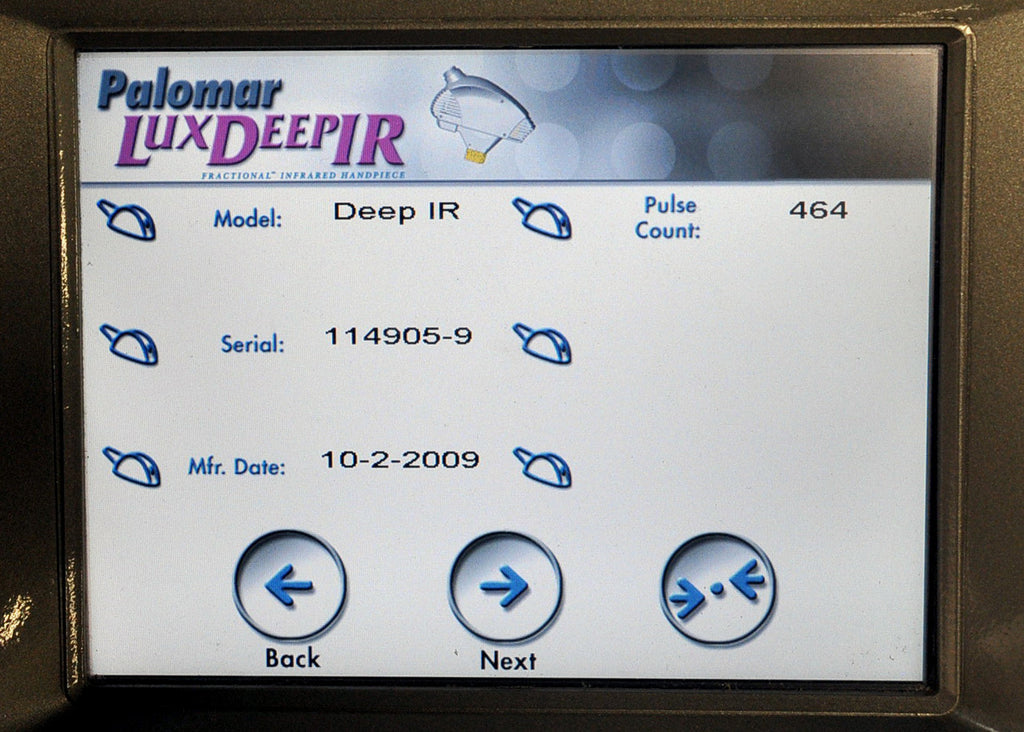 2009 Palomar LuxDeepIR Fractional Laser Handpiece Lux Deep IR StarLUX 500